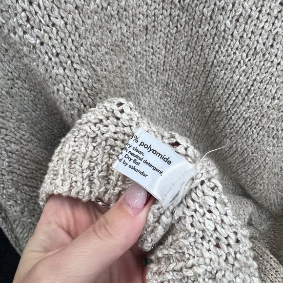 eskandar Beige Knit Cotton Pullover Sweater one size - Picture 8 of 8